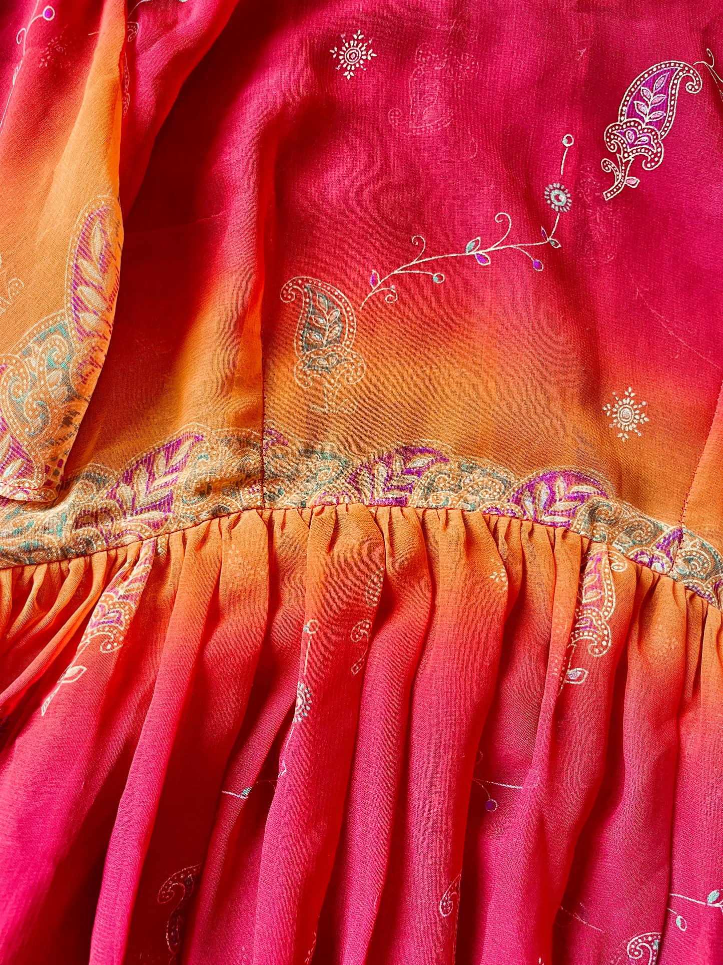 Vintage Sheer Indian Maxi Dress