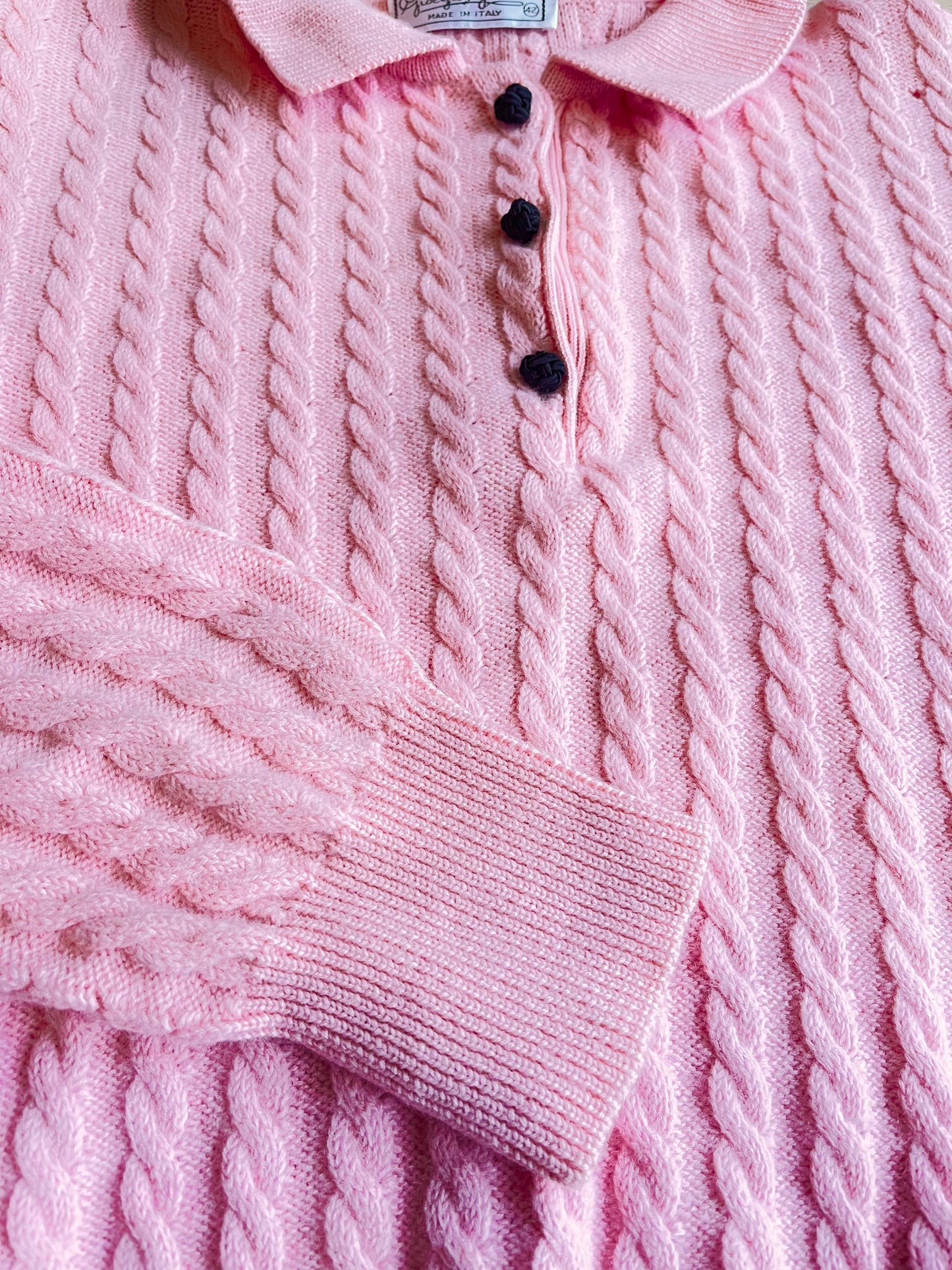 Vintage Pink Preppy Knit