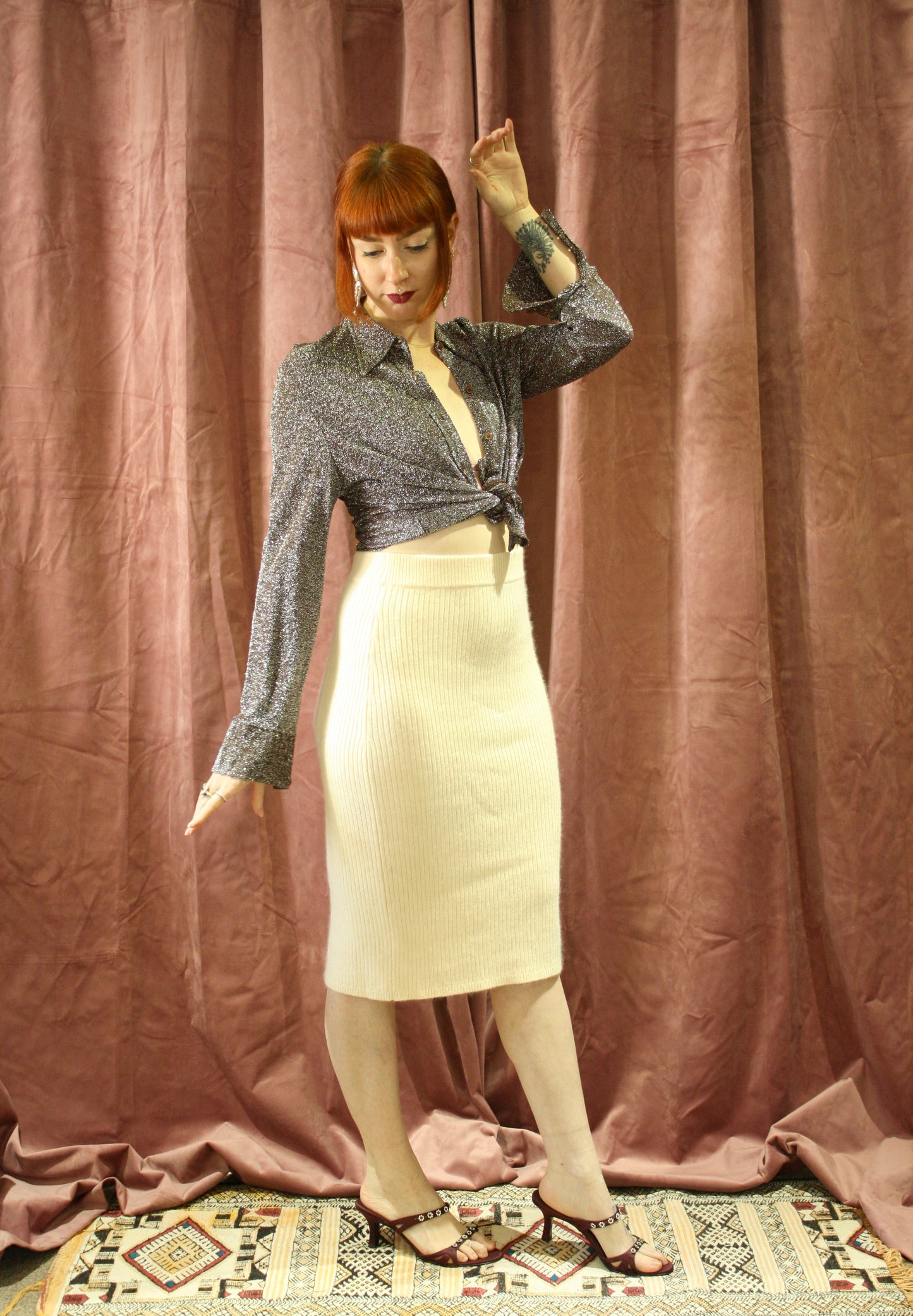 Vintage Angora Pencil Skirt