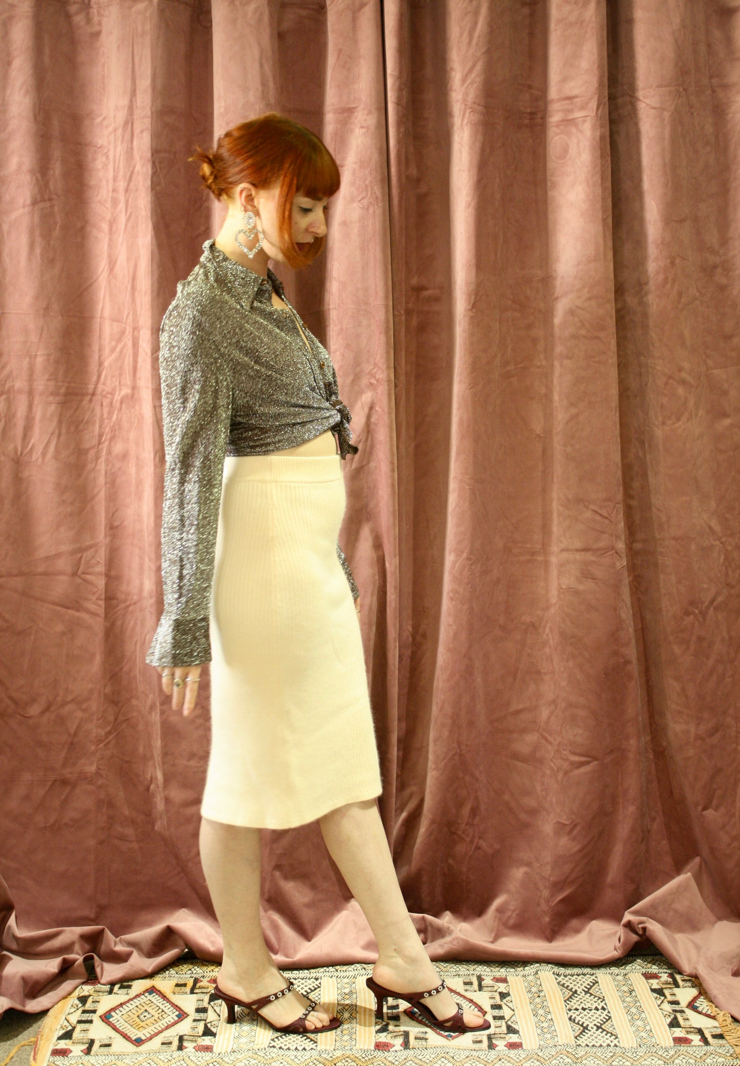 Vintage Angora Pencil Skirt