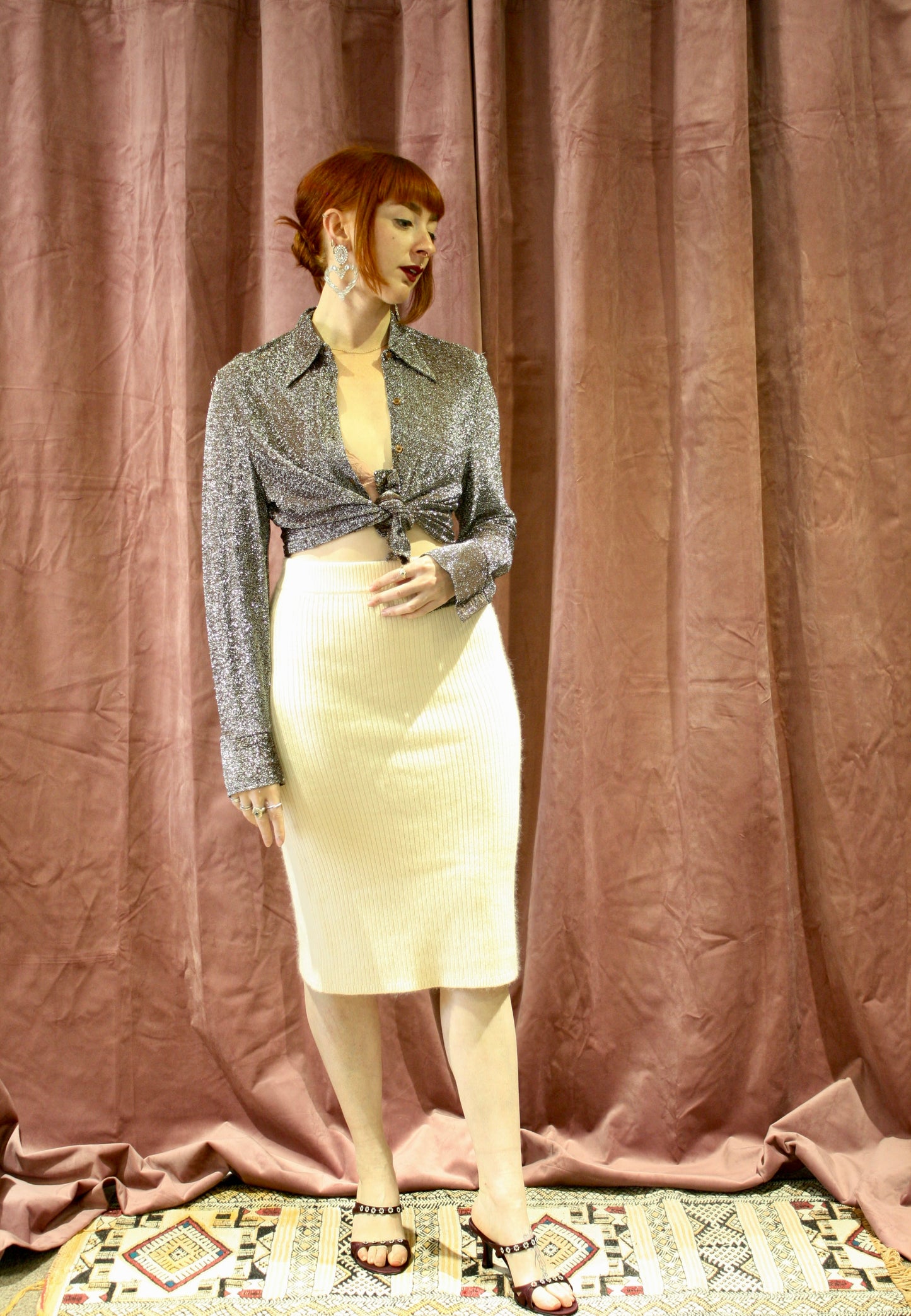 Vintage Angora Pencil Skirt