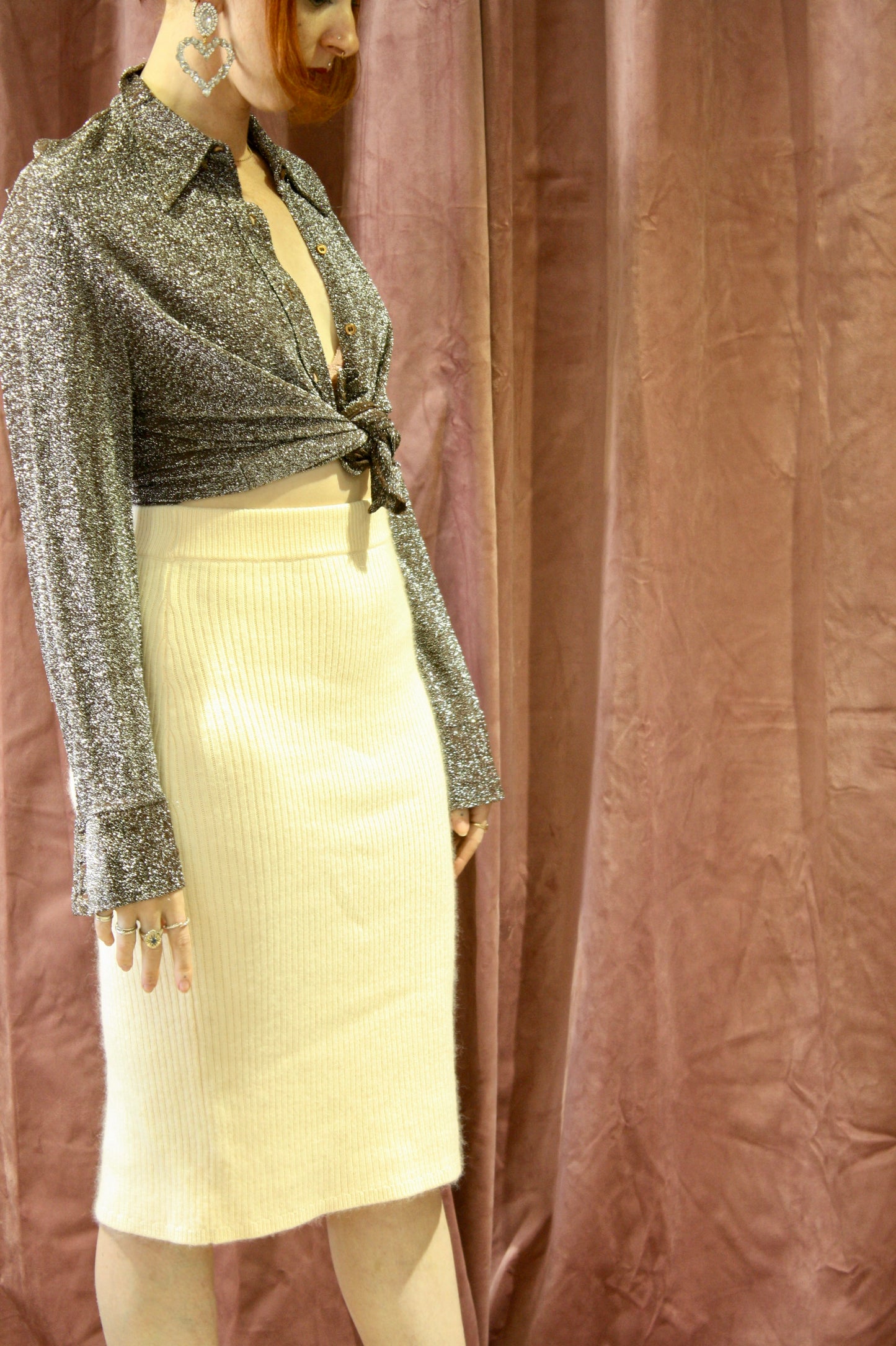 Vintage Angora Pencil Skirt