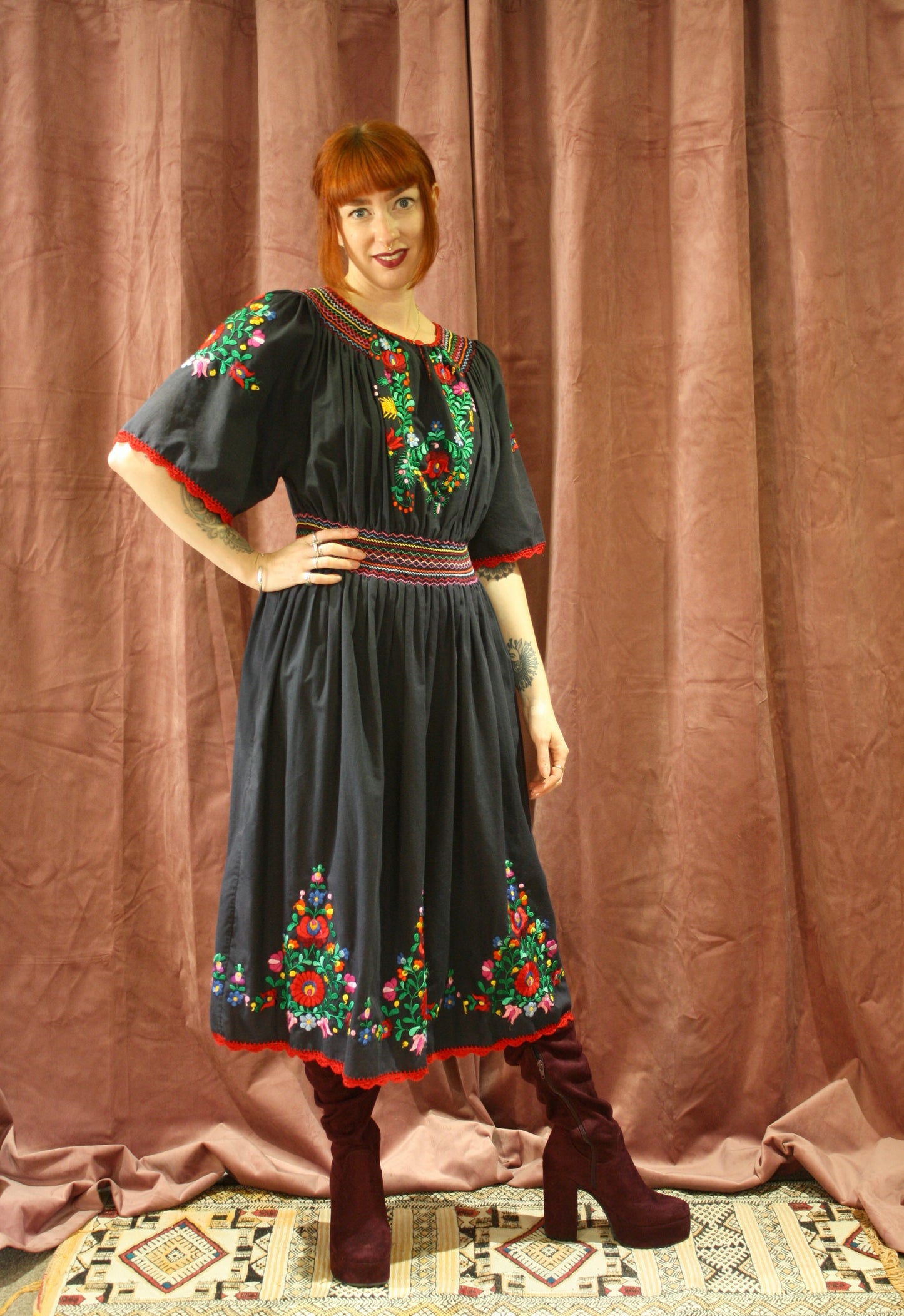 Rare Vintage 70s Hungarian Folk Dress