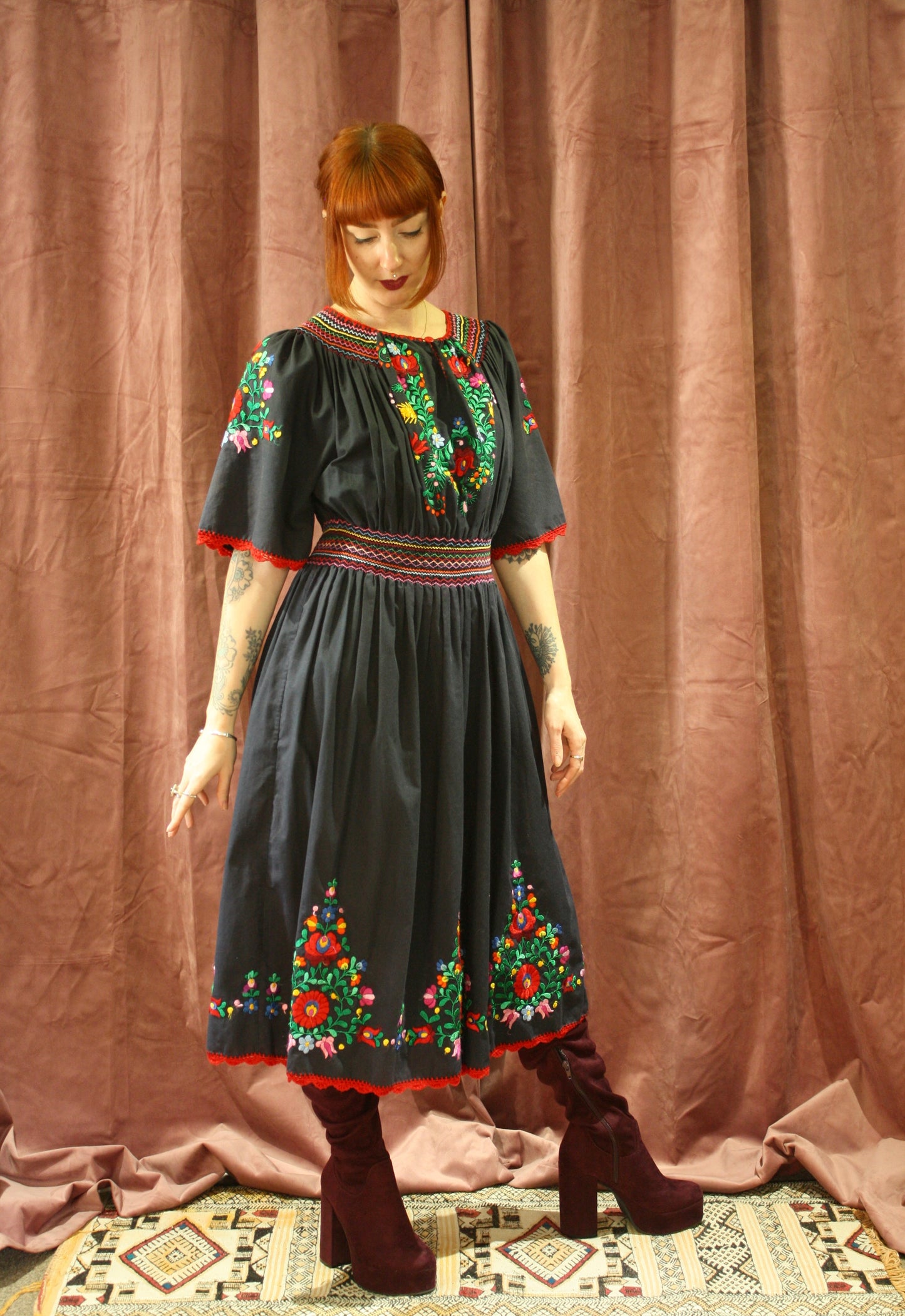 Rare Vintage 70s Hungarian Folk Dress