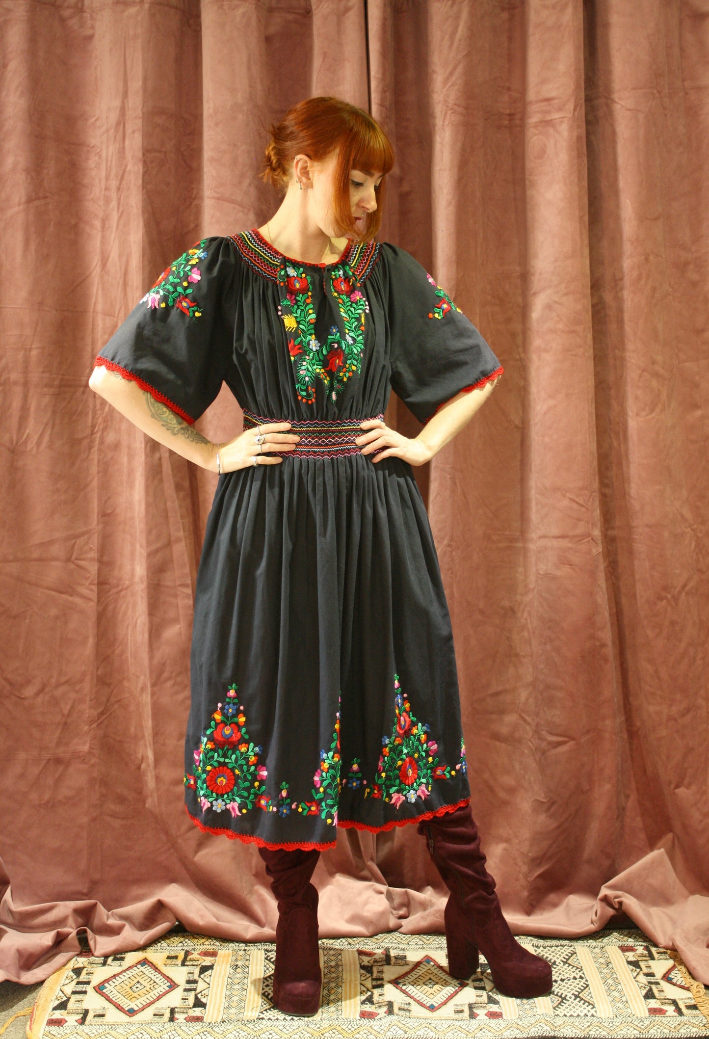 Rare Vintage 70s Hungarian Folk Dress