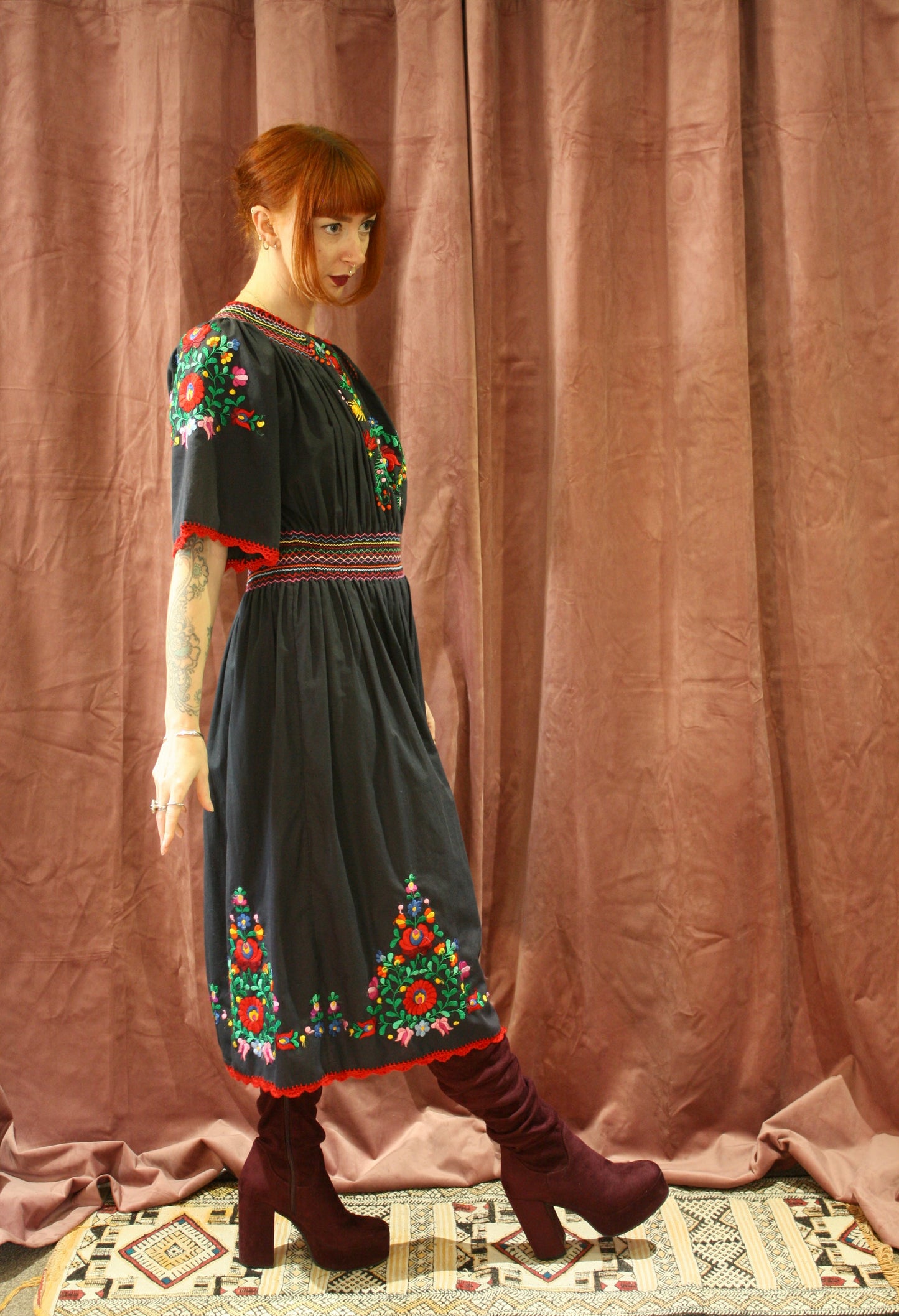 Rare Vintage 70s Hungarian Folk Dress