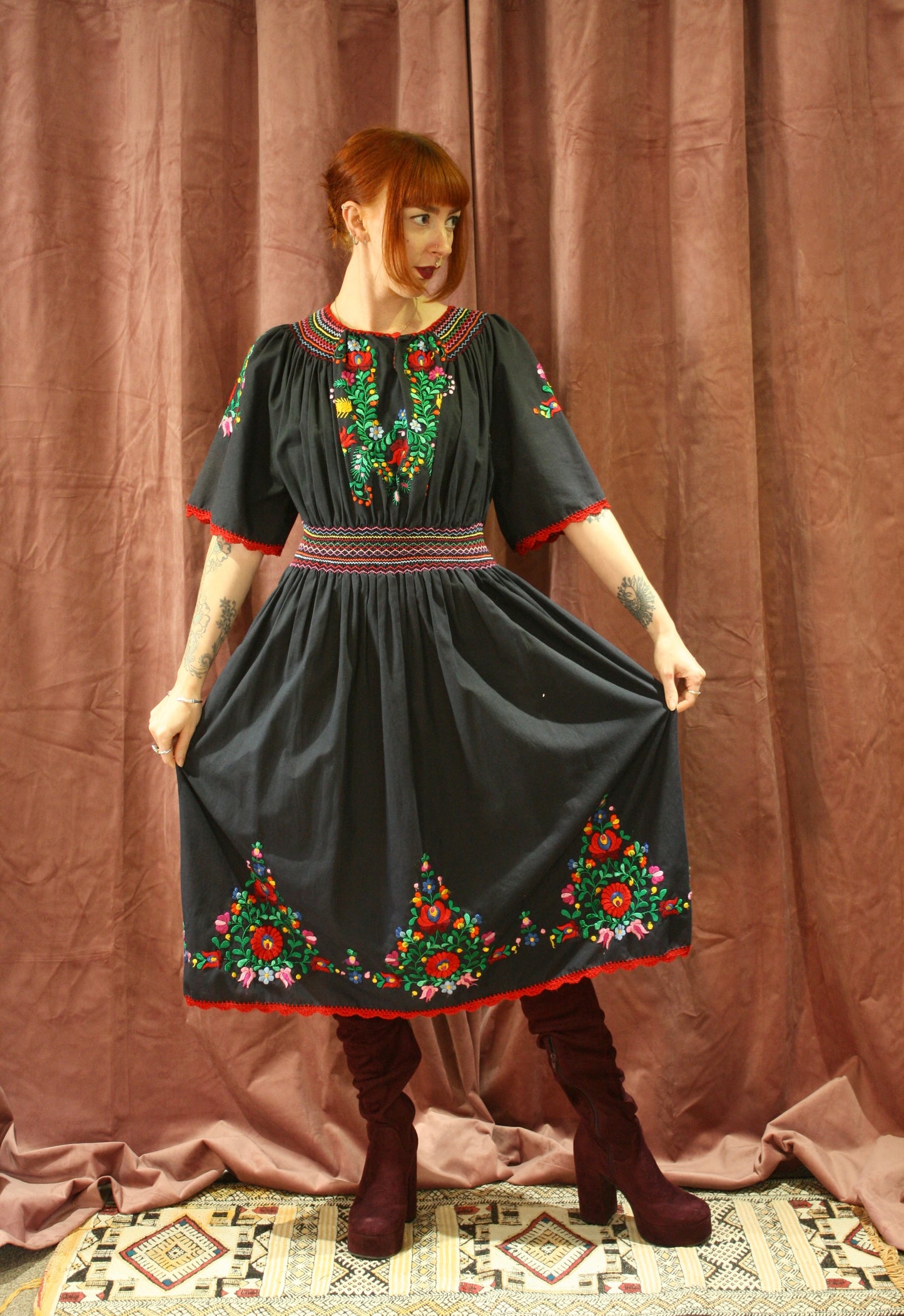 Rare Vintage 70s Hungarian Folk Dress