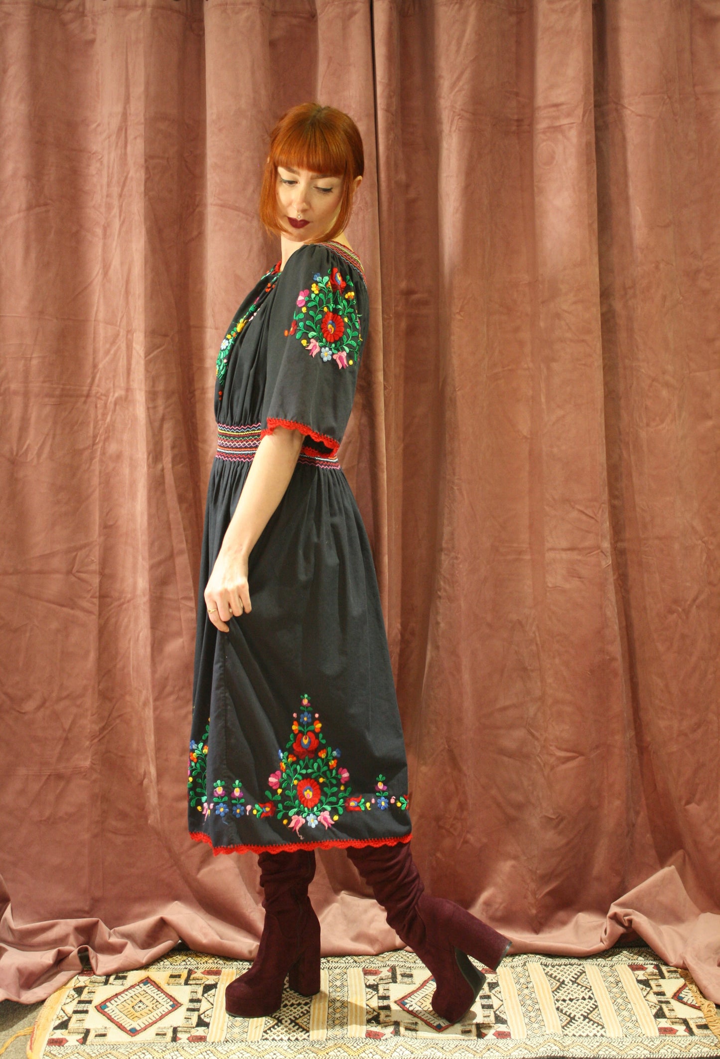 Rare Vintage 70s Hungarian Folk Dress