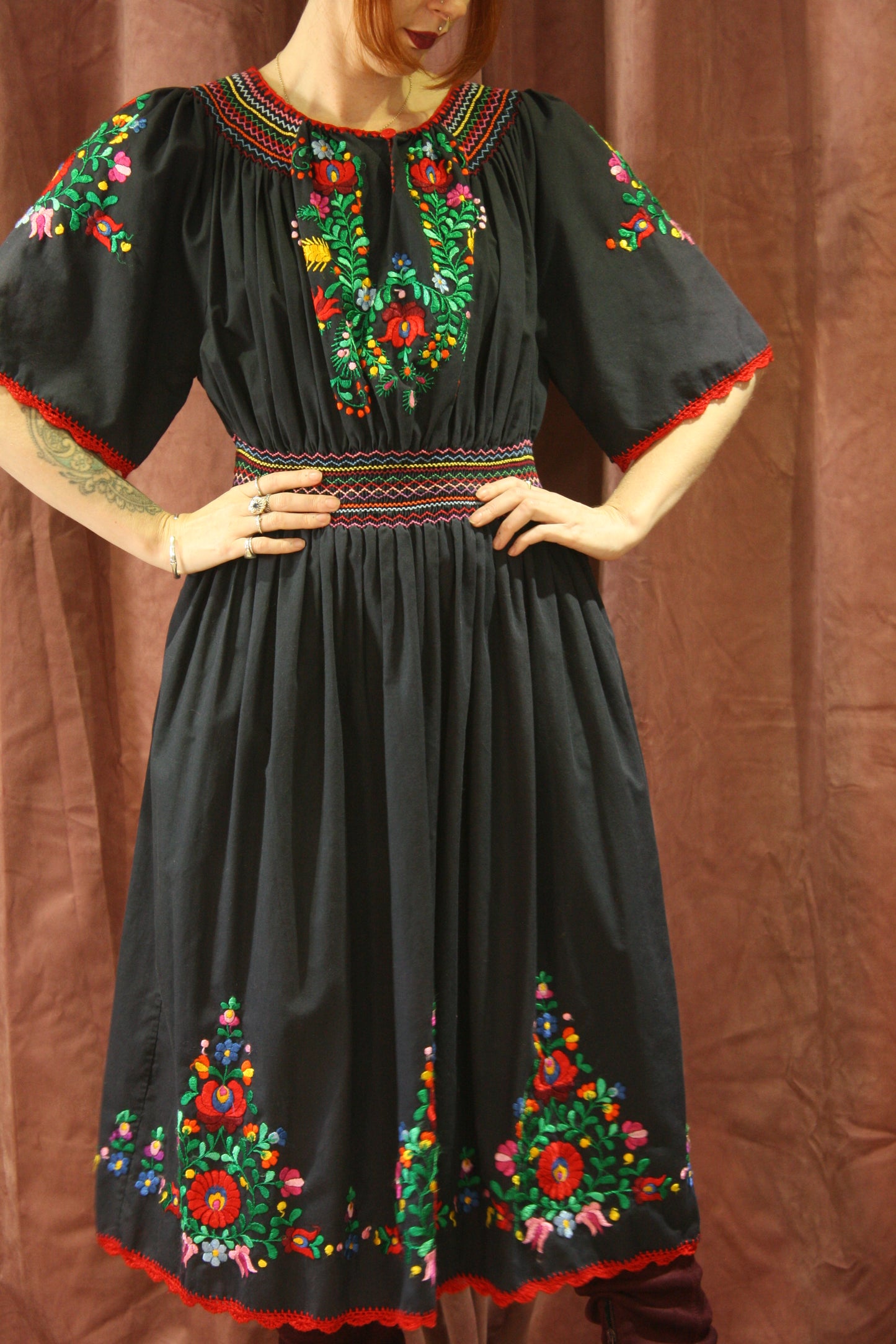 Rare Vintage 70s Hungarian Folk Dress