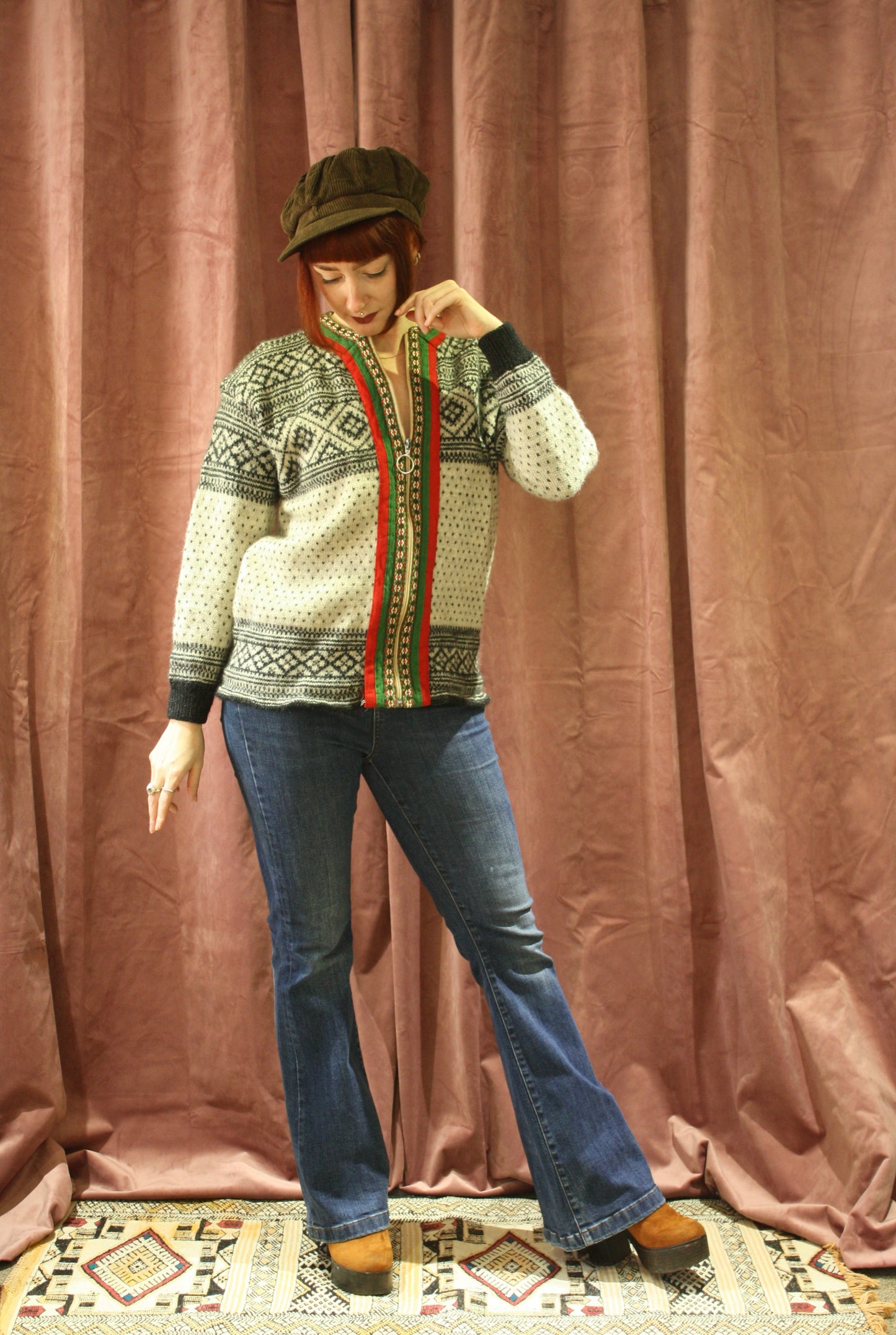 Vintage Nordic Knit Cardi