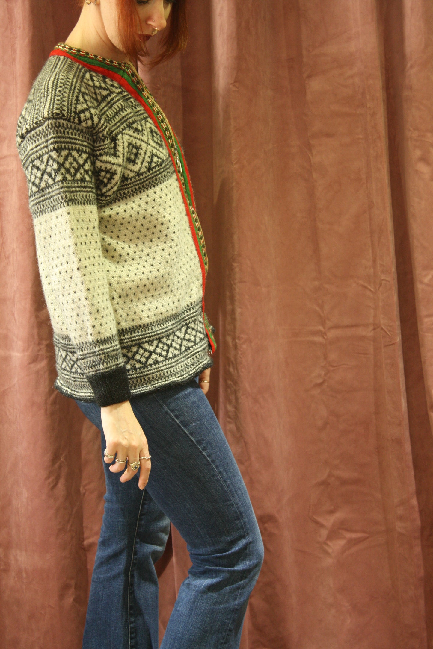 Vintage Nordic Knit Cardi