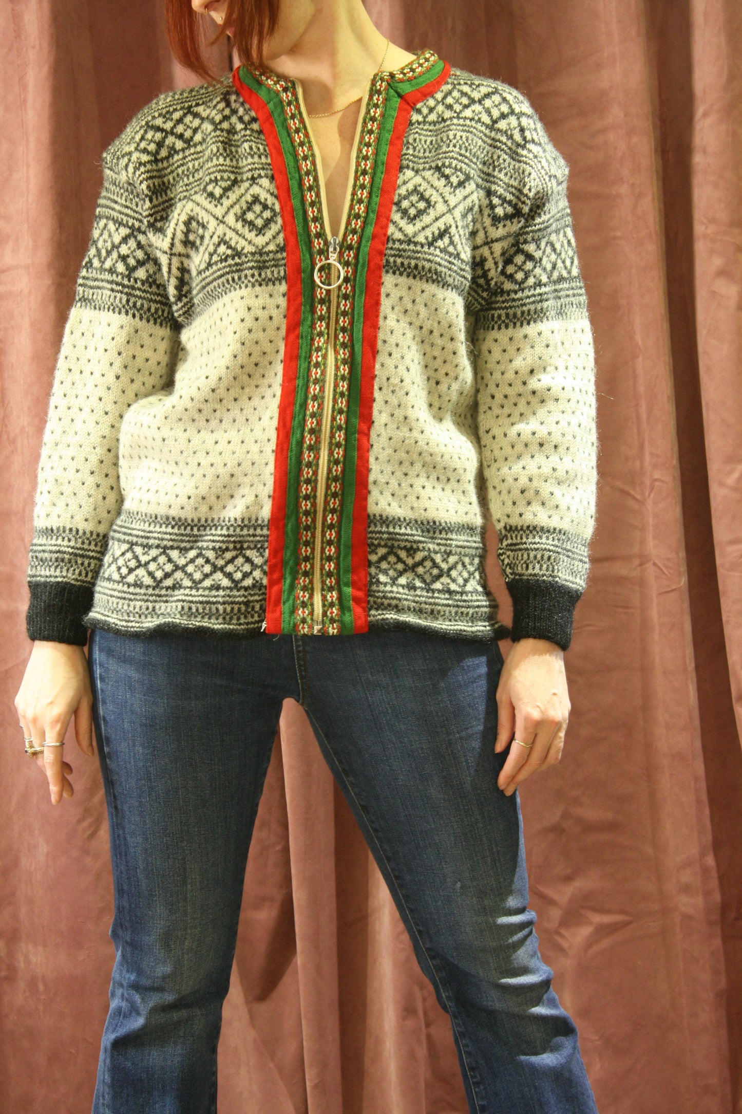 Vintage Nordic Knit Cardi