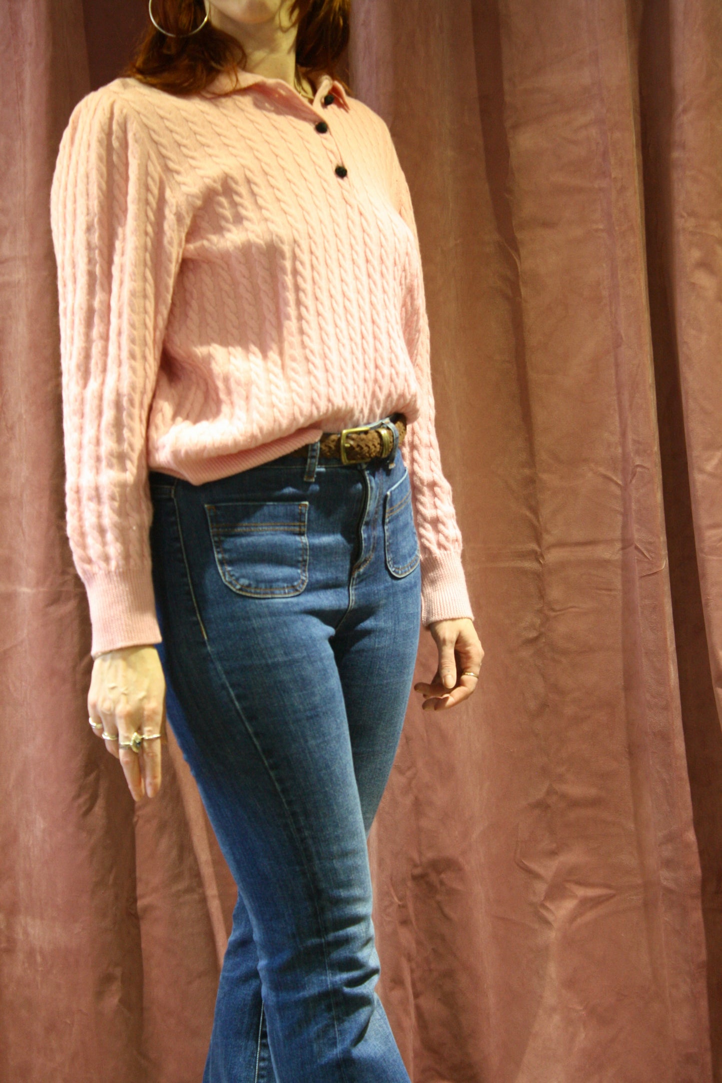 Vintage Pink Preppy Knit