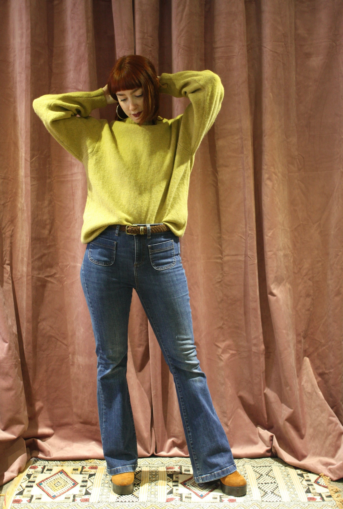 Vintage Mustard Wool Knit