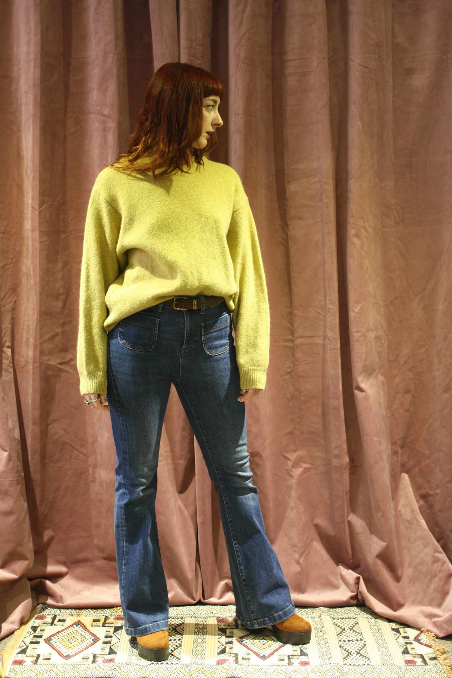 Vintage Mustard Wool Knit