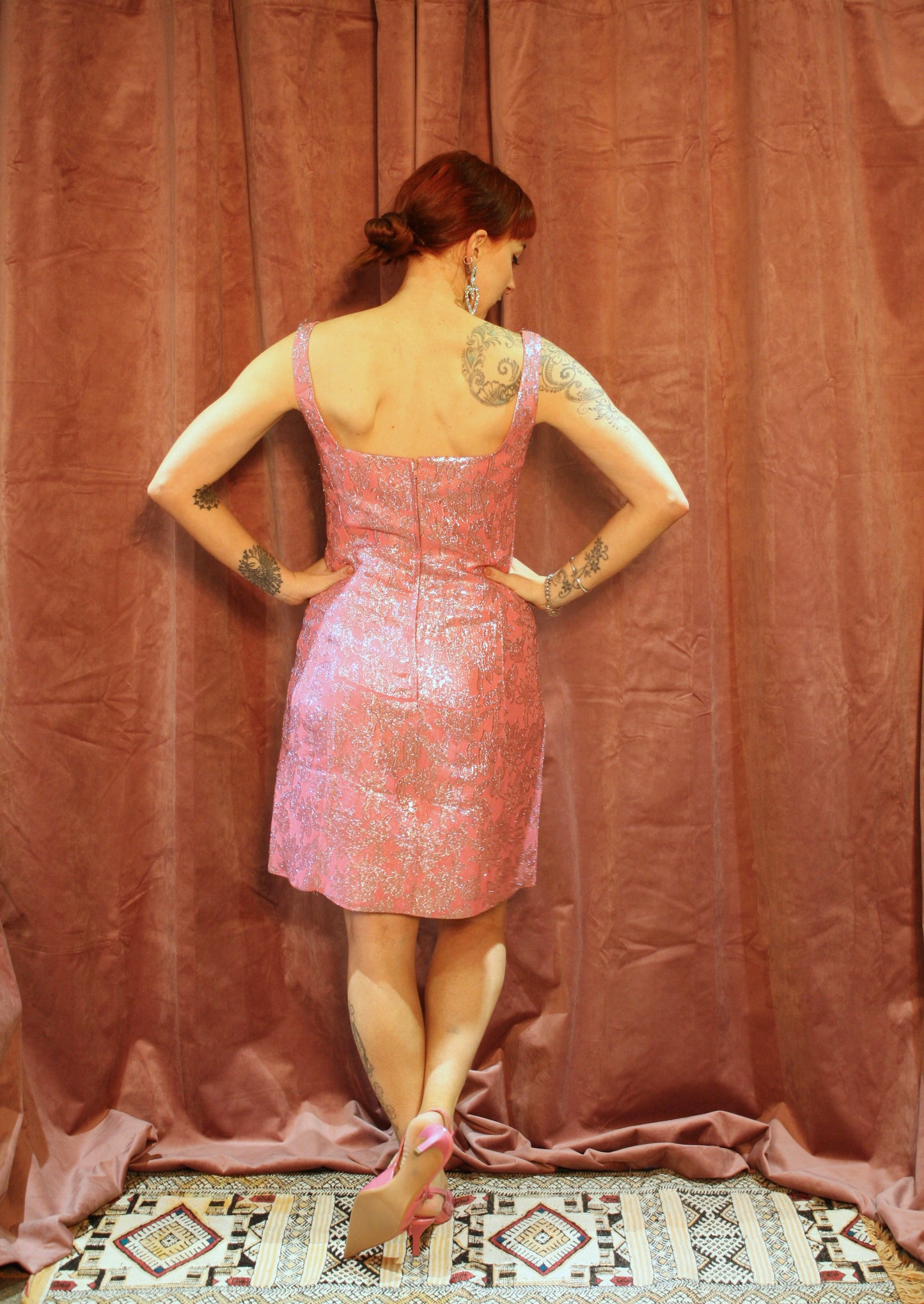 Vintage 60s Frank Usher Brocade Dress