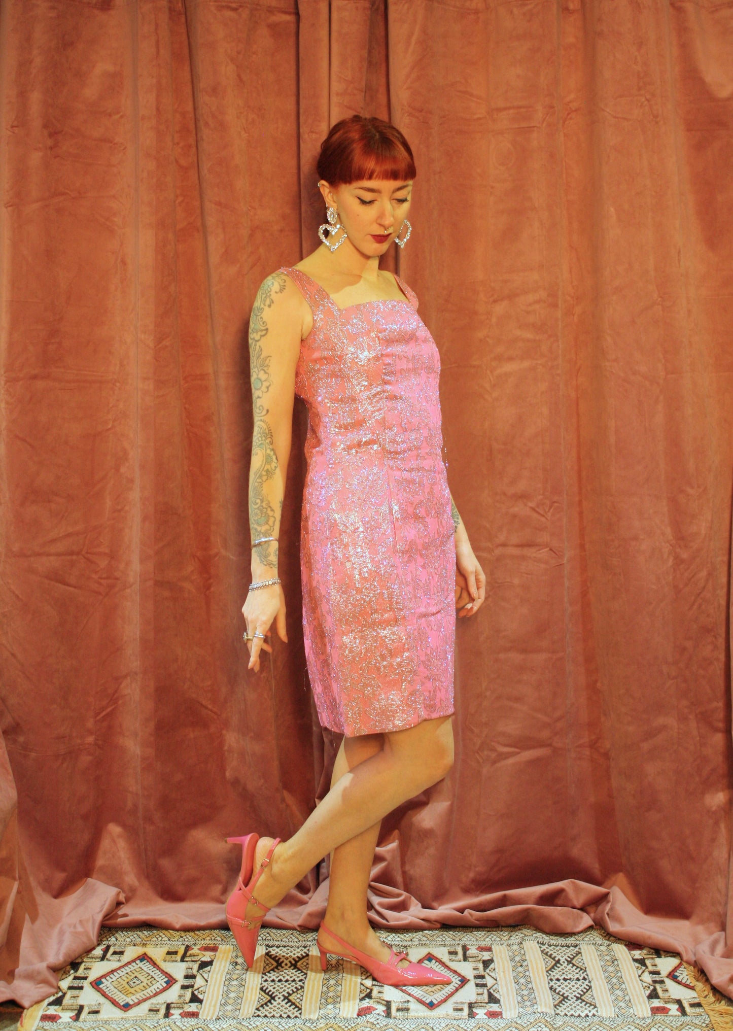 Vintage 60s Frank Usher Brocade Dress