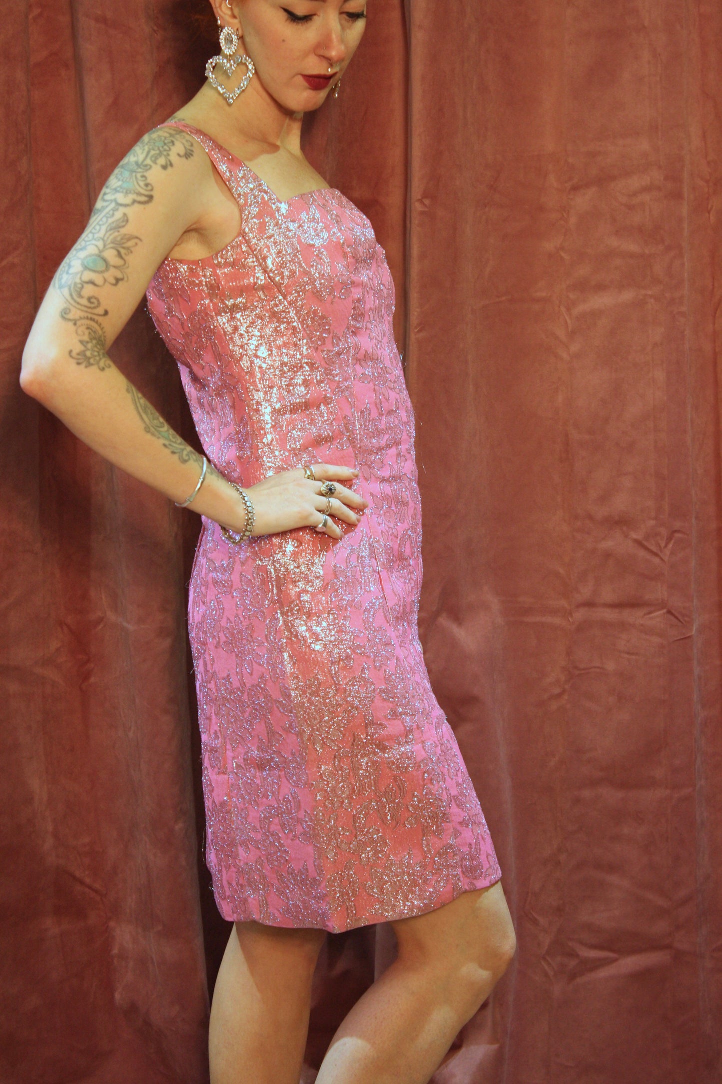 Vintage 60s Frank Usher Brocade Dress