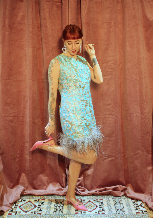 'Glamourpuss' Vintage Feather Dress